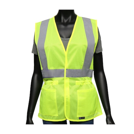 Pip ANSI Type R Class 2 Woman's Contoured Mesh Vest with Adjustable Waist 47207/SM